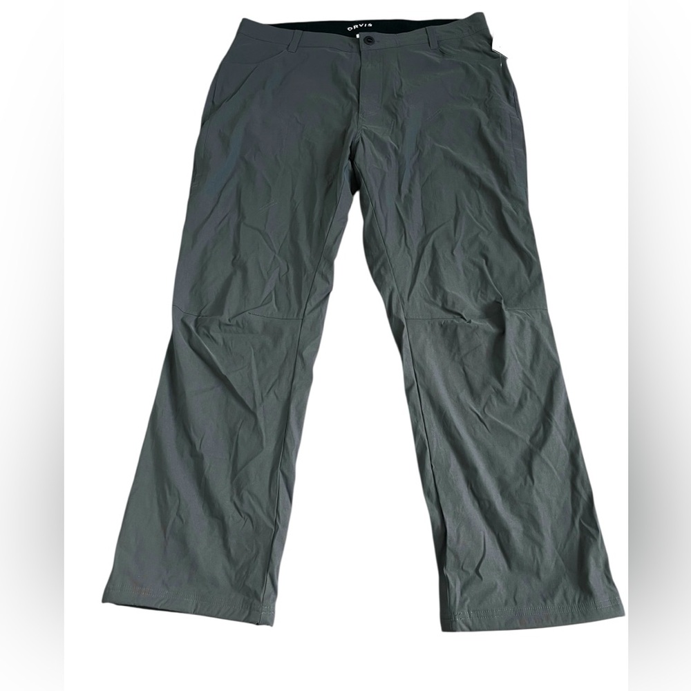 Orvis Men’s Outdoor Hiking Pants 40x32 Asphalt Gray Nylon Spandex Stretch NWT